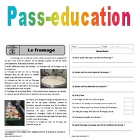 Fromage - Lecture compréhension : 4ème Harmos - PDF à imprimer