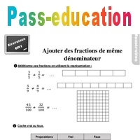 Exercices, révisions sur ajouter des fractions qui ont le même ...