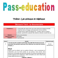 Découvrir l'écrit - Les animaux et végétaux - Séquence complète : 1ère ...