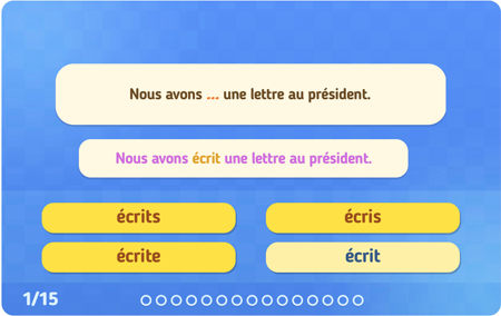 Jeux en ligne : Grammaire - Français : 7eme Harmos