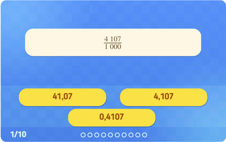 Exercices en ligne : Fractions - Numération - Mathématiques : 6eme Harmos