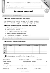 Le passé composé - Examen Evaluation - Bilan : 7ème Harmos - PDF à imprimer