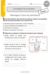 Comment distinguer l’aire et le périmètre - Exercices  : 7ème Harmos - PDF à imprimer