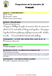 Semaine 26 - école à la maison IEF - Fiches  : 5ème Harmos