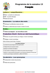 IEF Instruction En Famille, École à la maison pour la Semaine 13 - école à la maison IEF - Fiches  : 7ème Harmos