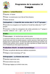 IEF Instruction En Famille, École à la maison pour la Semaine 14 - école à la maison IEF - Fiches  : 7ème Harmos