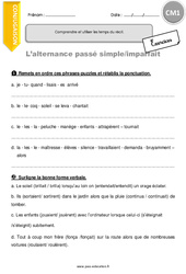 Comprendre et utiliser les temps du récit. - Exercices avec correction : 6ème Harmos - PDF à imprimer