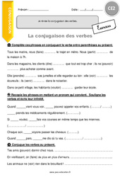 Je révise la conjugaison des verbes. - Exercices  : 5ème Harmos - PDF à imprimer