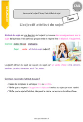 Reconnaitre l’adjectif lorsqu’il est attribut du sujet. - Cours, Leçon : 6ème Harmos - PDF gratuit à imprimer