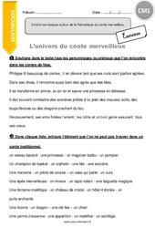 Enrichir son lexique autour de la thématique du conte merveilleux. - Exercices avec correction : 6ème Harmos - PDF à imprimer