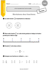 Lire et représenter les fractions simples - Exercices avec correction : 6ème Harmos - PDF à imprimer