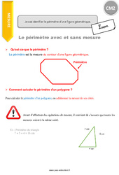 Comment identifier le périmètre d’une figure géométrique - Cours, Leçon : 7ème Harmos - PDF gratuit à imprimer