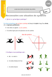 Comment reconnaitre une situation de symétrie - Cours, Leçon : 7ème Harmos - PDF gratuit à imprimer