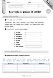 Les verbes - Fiches groupe et infinitif - Examen Evaluation - Bilan : 6ème Harmos - PDF à imprimer
