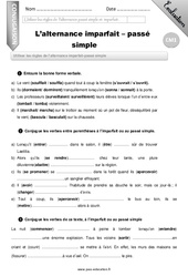 L'alternance imparfait passé simple - Examen Evaluation - Bilan : 6ème Harmos - PDF à imprimer