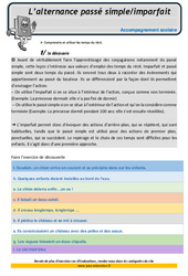 L’alternance passé simple et imparfait - Soutien scolaire - Aide aux devoirs : 6ème Harmos - PDF à imprimer