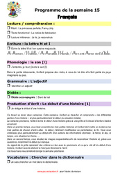 Semaine 15 - école à la maison IEF - Fiches  : 4ème Harmos