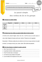 Je maîtrise les verbes du 2e e groupe au passé simple de l’indicatif. - Exercices  : 7ème Harmos - PDF à imprimer