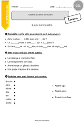 J’utilise les accents à bon escient - Exercices  : 4ème Harmos - PDF à imprimer