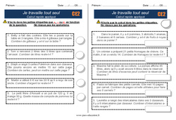 Exercices de autonomie - Elève en répartition : 5ème Harmos - PDF à imprimer