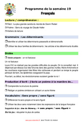 Semaine 19 - école à la maison IEF - Fiches  : 6ème Harmos