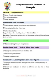 IEF Instruction En Famille, École à la maison pour la Semaine 19 - école à la maison IEF - Fiches  : 7ème Harmos