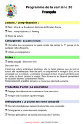 IEF Instruction En Famille, École à la maison pour la Semaine 20 - école à la maison IEF - Fiches  : 7ème Harmos