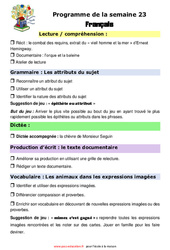 IEF Instruction En Famille, École à la maison pour la Semaine 23 - école à la maison IEF - Fiches  : 7ème Harmos