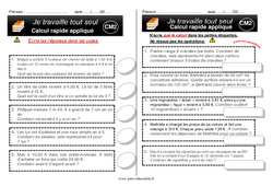 Document d'autonomie  - Elève en répartition : 7ème Harmos - PDF à imprimer