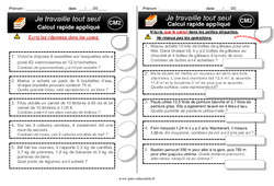 Exercices d'autonomie - Elève en répartition : 7ème Harmos - PDF à imprimer