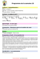 Semaine 23 - école à la maison IEF - Fiches  : 4ème Harmos