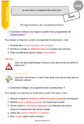 Comment tracer un programme de construction - Cours, Leçon : 7ème Harmos - PDF gratuit à imprimer