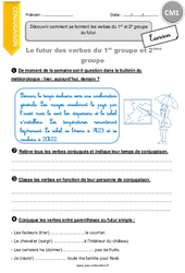 Découvrir comment se forment les verbes du 1er e groupe au futur. - Exercices avec correction : 6ème Harmos - PDF à imprimer