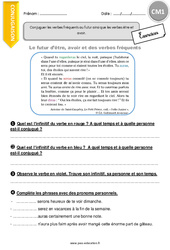 Le futur d’être, avoir et des verbes fréquents - Exercices avec correction : 6ème Harmos - PDF à imprimer