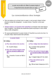 Comment reconnaître et utiliser le passé simple et l’imparfait à bon escient dans un récit. - Cours, Leçon : 7ème Harmos - PDF à imprimer