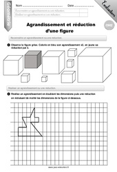 Agrandissement et réduction d'une figure - Examen Evaluation - Bilan : 7ème Harmos - PDF à imprimer