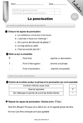 La ponctuation - Examen Evaluation - Bilan : 4ème Harmos - PDF à imprimer