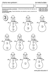 Neige et bonhomme de neige - Dossier complet maternelle - PDF à imprimer