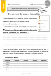 Comment résoudre des problèmes de proportionnalité - Exercices  : 6ème Harmos - PDF à imprimer