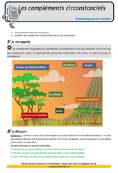 Les compléments circonstanciels - Soutien scolaire - Aide aux devoirs : 6ème Harmos - PDF à imprimer