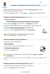 Distinguer participe passé, infinitif et imparfait en - é - er - ais - Cours, Leçon : 7ème Harmos - PDF gratuit à imprimer