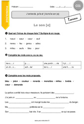 Le son [e] - Exercices  : 4ème Harmos - PDF à imprimer