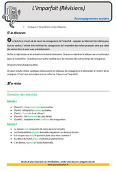 Imparfait (Révisions) - Soutien scolaire - Aide aux devoirs : 7ème Harmos - PDF à imprimer