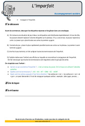 Imparfait - Soutien scolaire - Aide aux devoirs : 7ème Harmos - PDF à imprimer