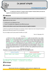 Passé simple - Soutien scolaire - Aide aux devoirs : 7ème Harmos - PDF à imprimer