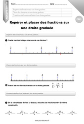 Fractions sur une droite graduée - Examen Evaluation - Bilan : 6ème Harmos - PDF à imprimer