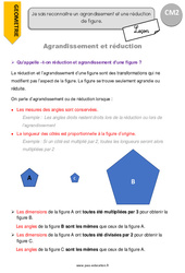 Agrandissement et réduction - Cours, Leçon : 7ème Harmos - PDF gratuit à imprimer