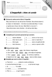 L’imparfait - Fiches être et avoir - Examen Evaluation - Bilan : 4ème Harmos - PDF à imprimer