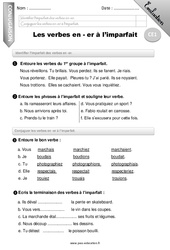 Verbes en - er à l’imparfait - Examen Evaluation - Bilan : 4ème Harmos - PDF à imprimer