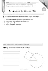 Programme de construction - Examen Evaluation - Bilan : 6ème Harmos - PDF à imprimer